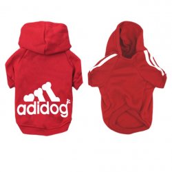 ADIDOG hoodie, clothes for a dog, color RED