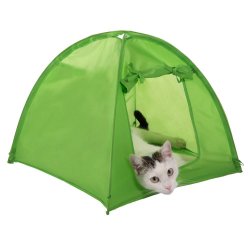Namiot dla kota - zielony domek