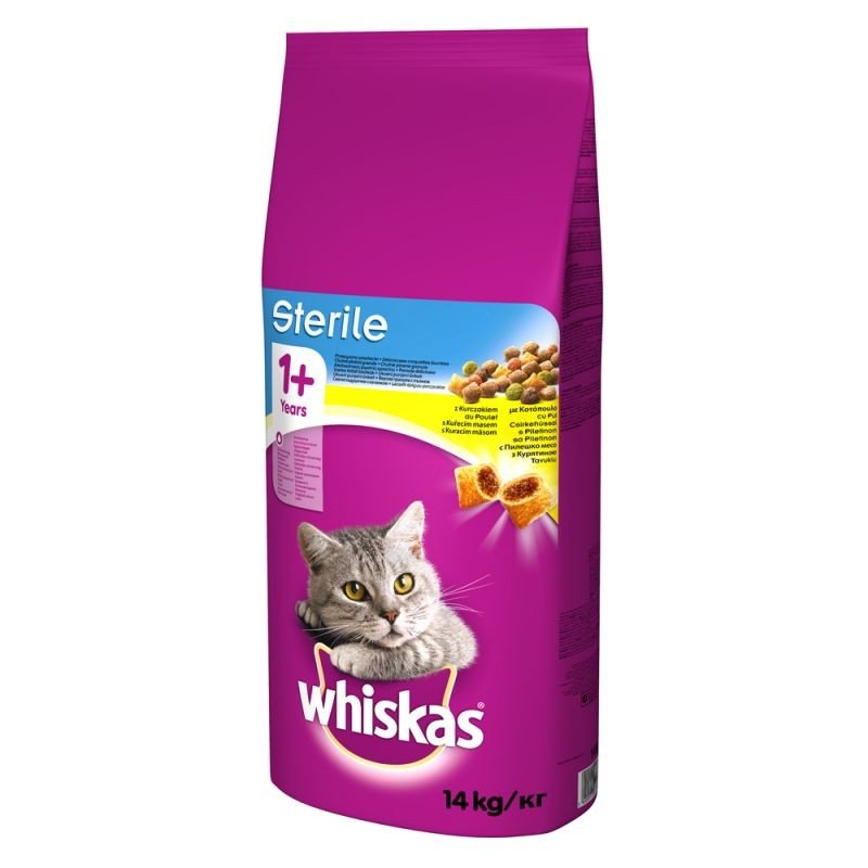Whiskas 1+ Sterile z kurczakiem 14 kg Whiskas 1+ Sterile z kurczakiem 14 kg