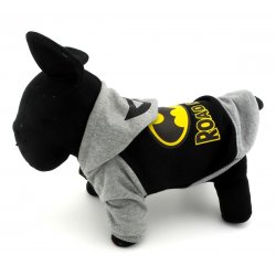 Bluza dla psa z kapturem - Batman (od boku)