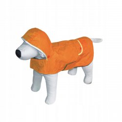 Kurteczka przeciwdeszczowa dla psa - ocieplana polarem - kolor POMARAŃCZOWY