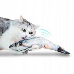 Elektryczna RYBKA RUCHOMA zabawka kota ryba KARAŚ