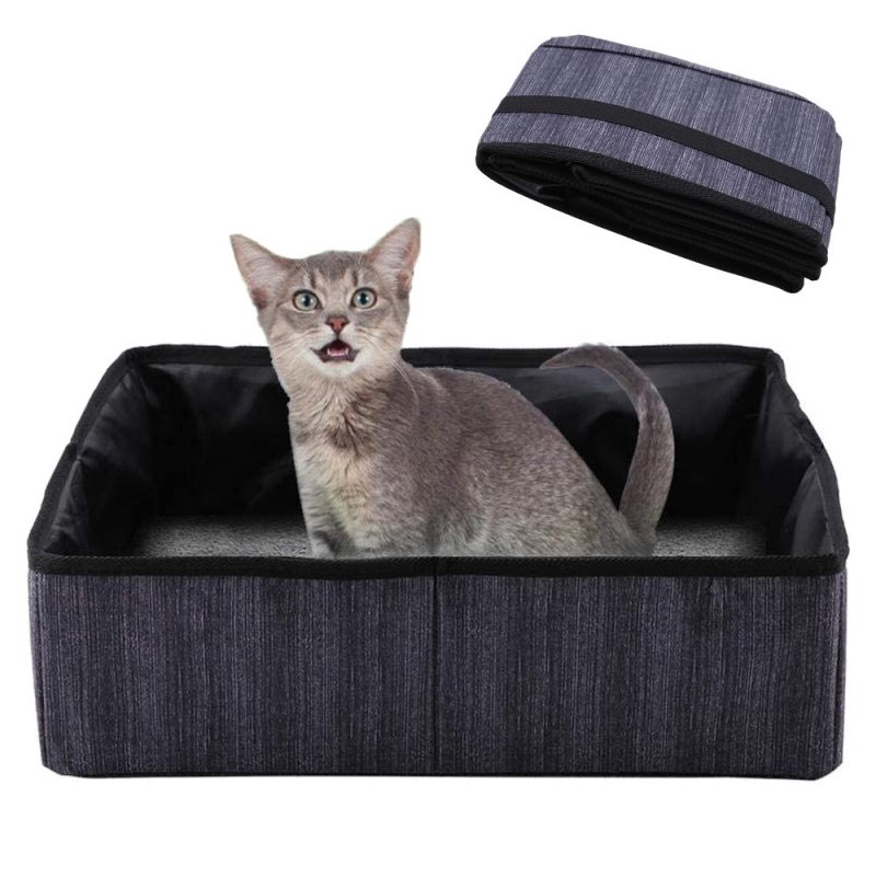 Tourist litter box for a cat or a dog - foldable - color GREY