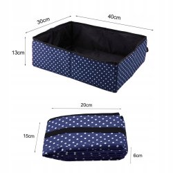 Tourist litter box for a cat or a dog - foldable - color DARK BLUE