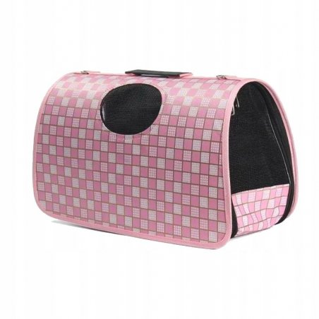 Carrier BAG for a cat, a rabbit, a dog - foldable - PINK color