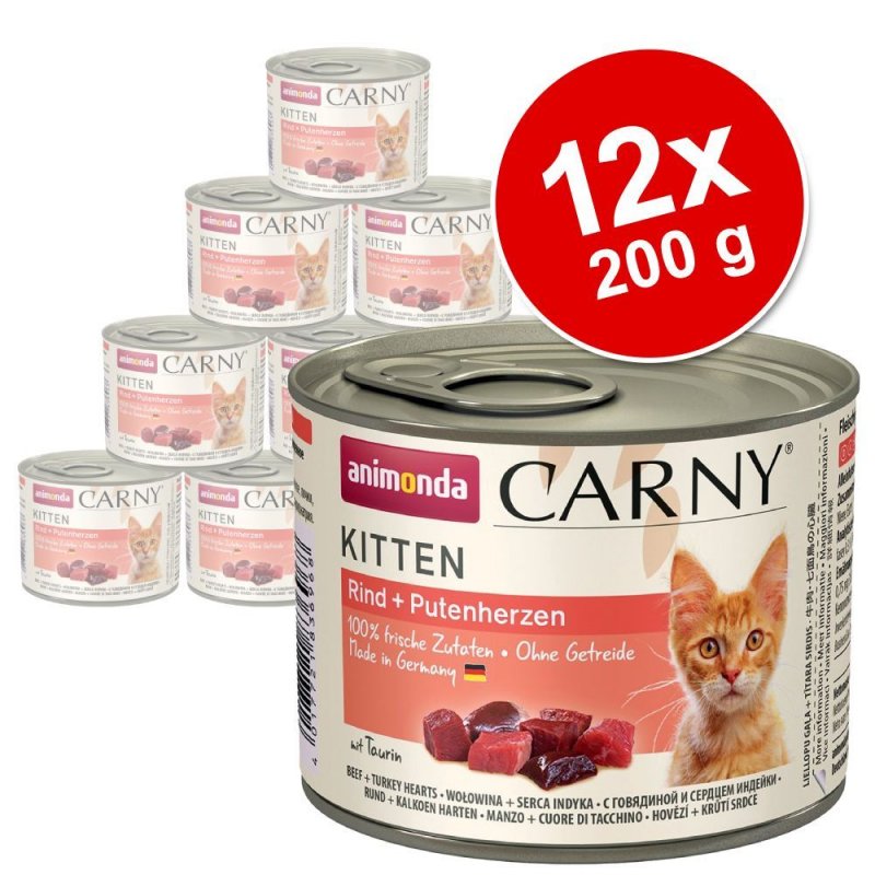 Karma dla kota Carny Kitten 12 x200g - smak: koktail drobiowy