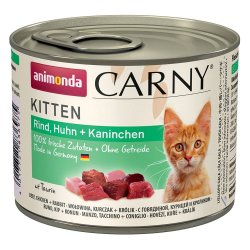 Karma dla kota Carny Kitten 12 x200g - smak: koktail drobiowy
