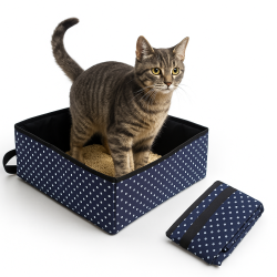 Travel Litter Box For A Cat - Foldable, Portable